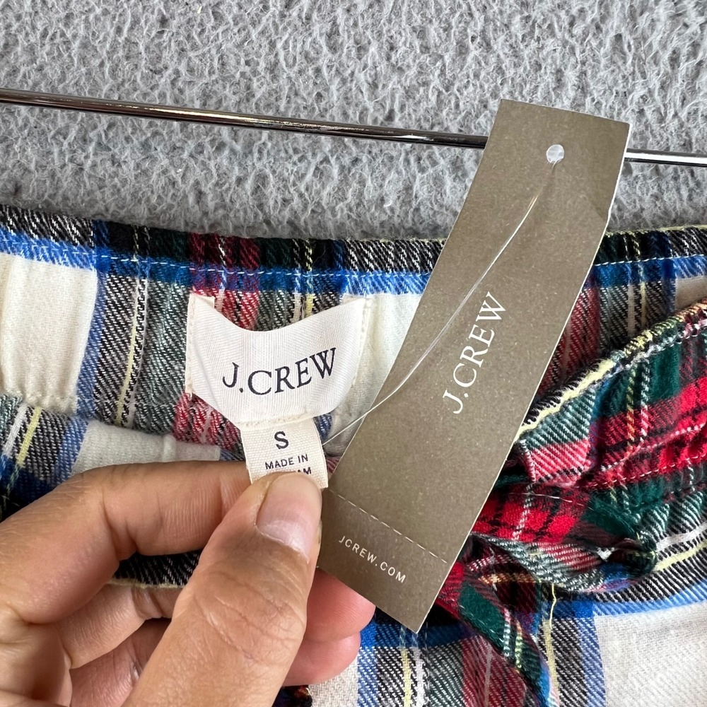 NWT J.Crew Womens Tartan Plaid Pajama Pants Red Green Blue Holiday Sleepwear - Picture 3 of 11